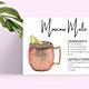 Free Printable Moscow Mule Recipe Card