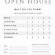 Free Printable Open House Feedback Form