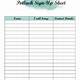 Free Printable Potluck Sign Up Sheet Template Word