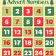 Free Printable Printable Advent Calendar Numbers