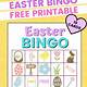 Free Printable Printable Easter Bingo Cards Family