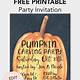 Free Printable Pumpkin Invitation Template