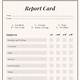 Free Printable Report Card Template