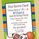 Free Printable Sports Birthday Invitations