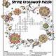 Free Printable Spring Crossword Puzzles