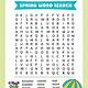 Free Printable Spring Word Search