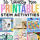 Free Printable Stem Activities