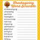Free Printable Thanksgiving Word Scramble