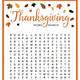 Free Printable Thanksgiving Word Search