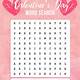 Free Printable Valentine Word Search