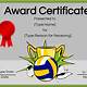 Free Printable Volleyball Certificates