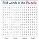 Free Printable Word Searches For 5th Graders