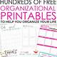 Free Printables Organization