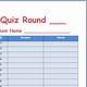 Free Quiz Template Word