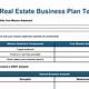 Free Real Estate Business Plan Template Word
