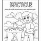 Free Recycling Coloring Pages