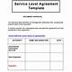 Free Service Level Agreement Template