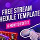 Free Stream Schedule Template