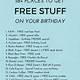 Free Stuff You Get On Your Birthday