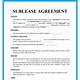 Free Sublease Agreement Template