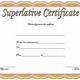 Free Superlative Certificate Template