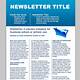 Free Template For Newsletter In Word