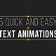 Free Text Animation Templates