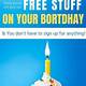 Free Things On Your Birthday Without Signing Up