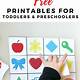 Free Toddler Printables