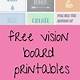 Free Vision Board Printables
