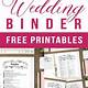Free Wedding Binder Printables