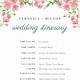 Free Wedding Itinerary Template