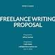 Freelance Writer Proposal Template