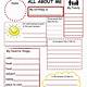Getting To Know You Activities For Elementary Students Free Printable