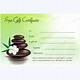 Gift Certificate Template Spa