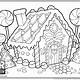 Gingerbread House Coloring Pages Free