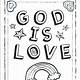 God Is Love Coloring Pages Free