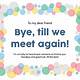 Goodbye Card Free Printable