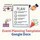 Google Docs Event Planning Template
