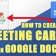 Google Docs Greeting Card Template