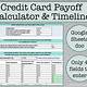 Google Sheets Credit Card Payoff Template