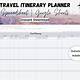 Google Sheets Itinerary Template