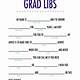 Grad Libs Free Printable