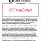 Gre Issue Essay Template