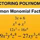Greatest Common Factor Calculator Monomials