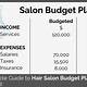Hair Salon Budget Template