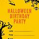 Halloween Birthday Party Invitations Templates