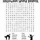 Halloween Free Word Search Printables