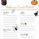 Halloween Potluck Sign Up Sheet Template Free