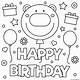 Happy Birthday Free Printable Coloring Pages